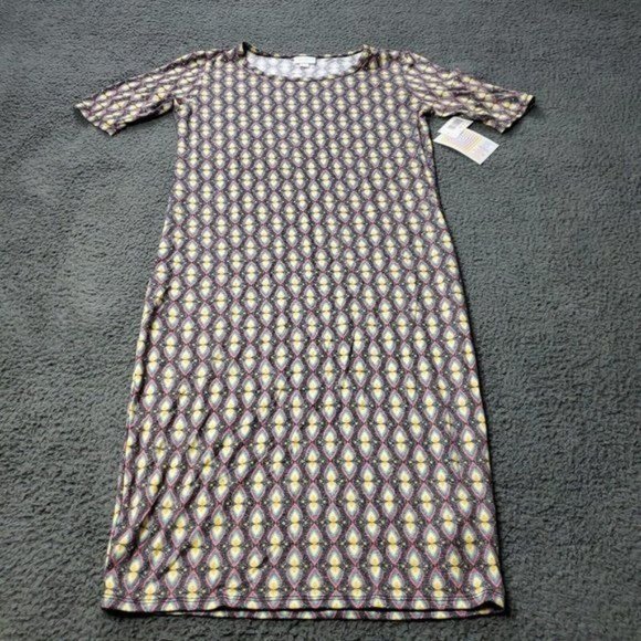 NEW LulaRoe Julia Dress Womens Size M Medium Multicolor - Picture 2 of 7